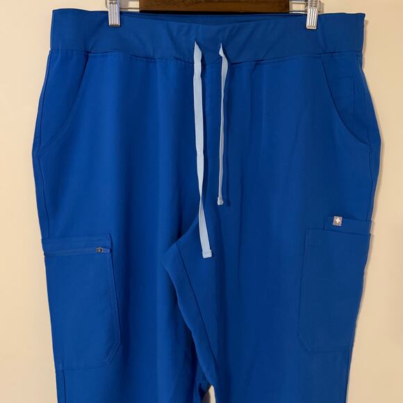 NWT Figs High Waisted Yola Skinny Scrub Pants Royal Blue Size XXL/T - Picture 3 of 11
